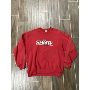 Vintage MLB The Show Baseball Red Sweater 90s Size XL 46-48